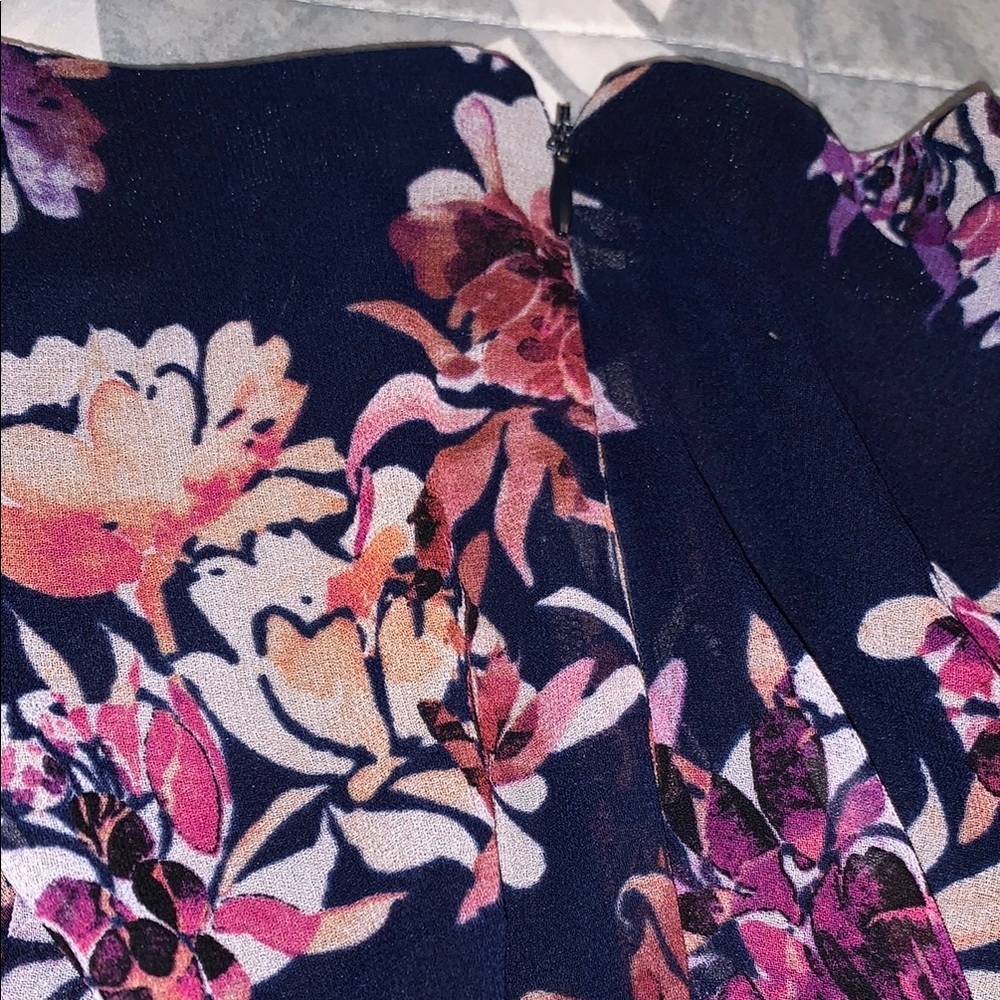 Collective Concepts S NWOT soft light airy floral Flutter Sleeve Sundress, lined - Picture 11 of 11